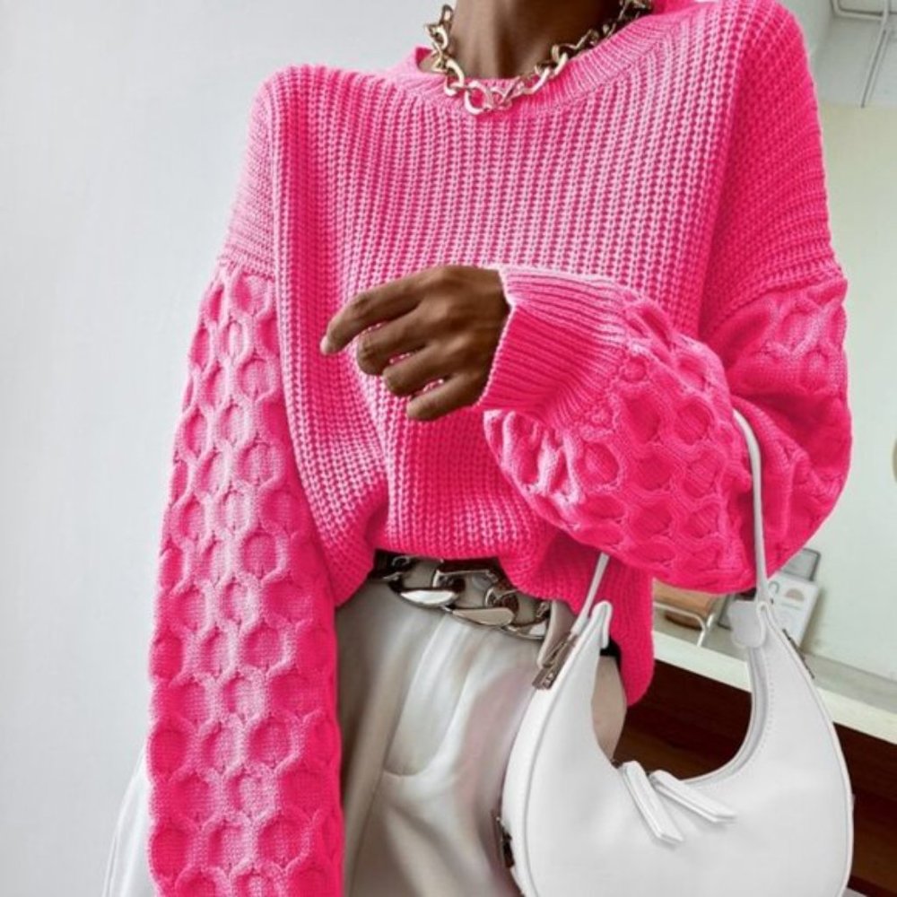 Hot Pink Sweater Top - Picture 7 of 7